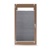 Relaxdays plisirana roleta bez bušenja, Klemmfix montaža ljepljenjem, prozirna roleta za vrata, siva, 90x210 cm 1