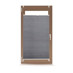 Relaxdays plisirana roleta bez bušenja, Klemmfix montaža ljepljenjem, prozirna roleta za vrata, siva, 90x210 cm