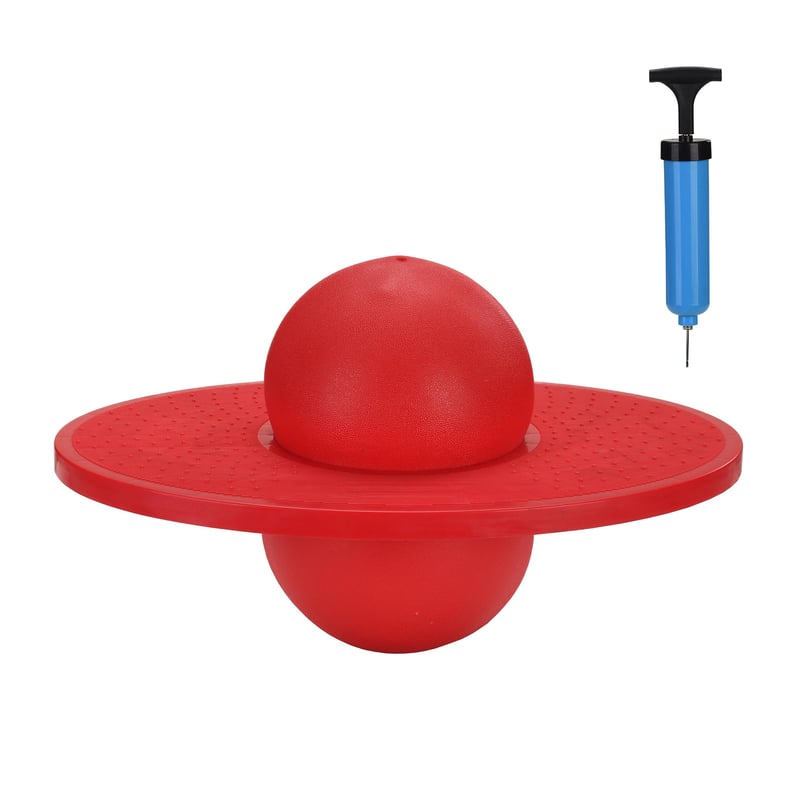 Relaxdays Pogo Ball za djecu, do 100 kg, igračka za skakanje na otvorenom, crvena