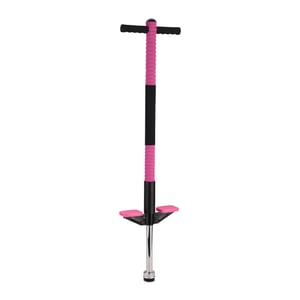Relaxdays Pogo štap za djecu, do 35 kg, podstavljen, protuklizan, nehrđajući čelik, ružičasta boja, vanjska igračka za skakanje