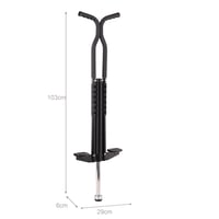 Relaxdays Pogo Stick gyerekeknek, max. 60 kg, párnázott, csúszásmentes, rozsdamentes acél, fekete 4
