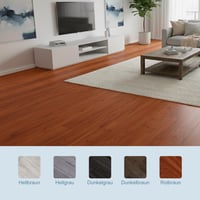 Relaxdays PVC podna obloga, samoljepljiva, 5 m² / 36 kom, izgled drva, crvenosmeđa 6