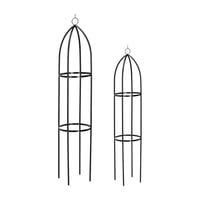Suport pentru plante Relaxdays, set de 2, auto-susținut, pentru trandafiri și plante cățărătoare, rezistent la intemperii, 139 cm și 149 cm, negru 8