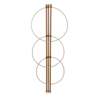 Set 4 Suporturi pentru Plante Relaxdays, Metal și Plastic, Înălțime 45 cm, 3 Inele Reglabile, pentru Plante Cățărătoare, Maro 6