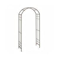 Arcadă de grădină Relaxdays din metal inoxidabil 224x110x41 cm pentru plante agățătoare, culoare bronz 8
