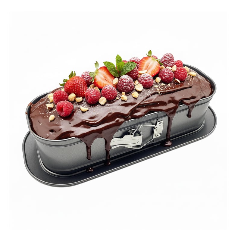 Formă de copt dreptunghiulară cu margine detașabilă Relaxdays, 8x30x12 cm, antiaderentă, gri