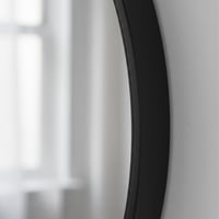 Okrúhle zrkadlo Relaxdays, priemer 50 cm, s rámom, nástenné zrkadlo do predsiene, kúpeľne, obývačky, čierne 7