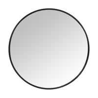 Okrúhle zrkadlo Relaxdays, priemer 50 cm, s rámom, nástenné zrkadlo do predsiene, kúpeľne, obývačky, čierne 1