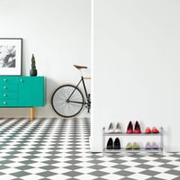Relaxdays Sandra stalak za cipele, 2 razine, za 6 pari cipela, metalni, 33,5 x 69,5 x 26 cm, srebrni 2