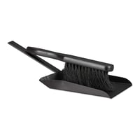 Súprava na zametanie Relaxdays s oceľovou kefou a lopatkou, do interiéru/exteriéru – čierna – 37 cm 1