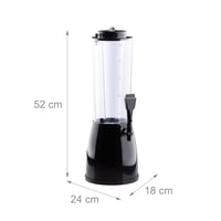 Pivná veža Relaxdays 2,5 l, s 20 pohármi na pivo, chladením a čapom, plastový dávkovač nápojov, farebná 4