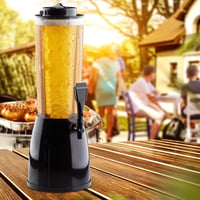 Pivná veža Relaxdays 2,5 l, s 20 pohármi na pivo, chladením a čapom, plastový dávkovač nápojov, farebná 2