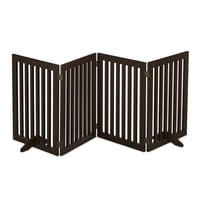 Samostatne stojaca deliaca mreža Relaxdays 70x206 cm s nožičkami, skladacia zábrana pre psov, hnedá 1