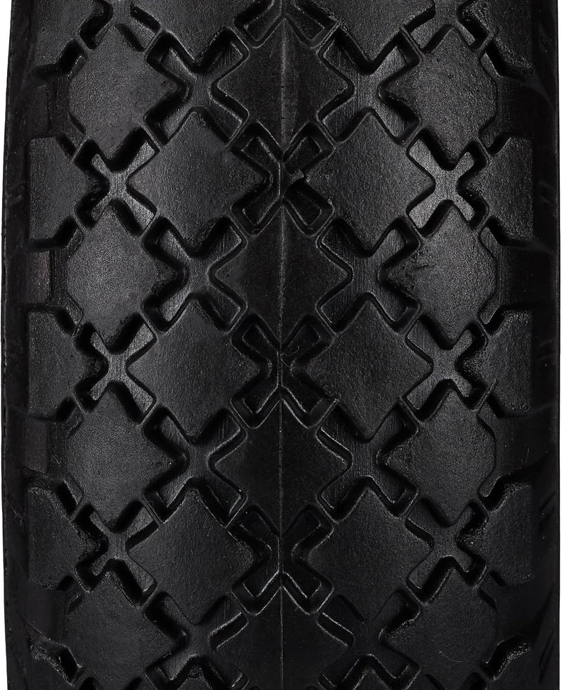 Relaxdays szállítókocsi kerék 260x85mm, 80kg terhelhetőség, piros-fekete - 26 x 26 x 8.5 cm, 1, black/red