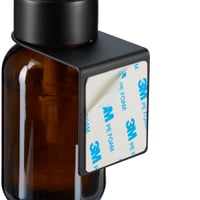 Relaxdays dozator za sapun, 2 komada, 250 ml, smeđe staklo, nehrđajući čelik, zidni, samoljepljivi, bez bušenja, smeđa/crna 8