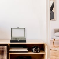 Relaxdays kutija za 8 naočala, 8,5 x 33,5 x 24,5 cm, spremnik za naočale od umjetne kože, crna 2