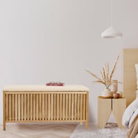 Relaxdays košara za rublje sa sjedalom, 100 L, 50x100x38 cm, prirodna i crna, kupaonska klupa s prostorom za odlaganje 4