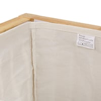 Relaxdays košara za rublje sa sjedalom, 100 L, 50x100x38 cm, prirodna i crna, kupaonska klupa s prostorom za odlaganje 6