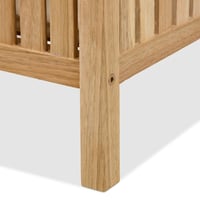 Relaxdays košara za rublje sa sjedalom, 100 L, 50x100x38 cm, prirodna i crna, kupaonska klupa s prostorom za odlaganje 9