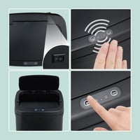 Relaxdays Senzorový odpadkový kôš 40 l, automatické elektrické veko, držiak na vrecia, kuchynský odpadkový kôš, čierny 6