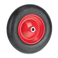 Koleso na fúrik Relaxdays 3.50-8, plná guma, oceľový disk, odolné proti defektu, max. 100 kg, čierno-červené 1
