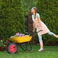 Koleso na fúrik Relaxdays 3.50-8, plná guma, oceľový disk, odolné proti defektu, max. 100 kg, čierno-červené 3