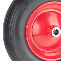 Koleso na fúrik Relaxdays 3.50-8, plná guma, oceľový disk, odolné proti defektu, max. 100 kg, čierno-červené 7