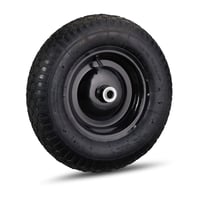 Roată de roabă Relaxdays 4.80/4.00-8, anvelopă pneumatică, roată de rezervă pentru roabă, jantă din oțel, valvă, până la 120 kg, negru 1