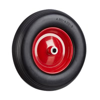 Relaxdays koleso na fúrik 4.80/4.00-8, plná guma a oceľový disk, náhradné koleso odolné proti defektu, nosnosť 100 kg, čierno-červené 1