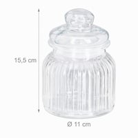 Relaxdays Súprava 6 sklenených dóz, 700 ml, s viečkom, vzduchotesné, priehľadné, na potraviny, doplnok na svadobný candy bar 4