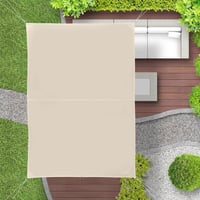Relaxdays pravokutno sjenilo, 2x3 m, vodootporna tenda otporna na UV zrake za terasu i balkon, bež 3