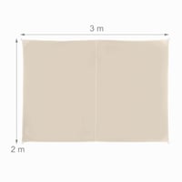 Relaxdays pravokutno sjenilo, 2x3 m, vodootporna tenda otporna na UV zrake za terasu i balkon, bež 4