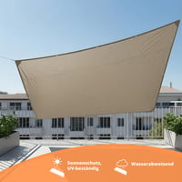 Relaxdays pravokutno sjenilo, 2x3 m, vodootporna tenda otporna na UV zrake za terasu i balkon, bež 2
