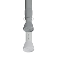 Teleskopická tyč Relaxdays 110-200 cm, nerezová upínacia tyč na sprchový záves, záclonu, do zárubne, bez vŕtania, sivá 5