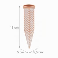 Set de 4 conuri de irigare din teracotă Relaxdays, pentru sticle PET de 1,5 L, pentru plante de apartament și jardiniere de balcon 4