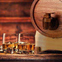 Relaxdays Dubový sud so stojanom a kohútikom, 1,25 litra, na whisky, víno a pálenku, prírodné drevené prevedenie 5