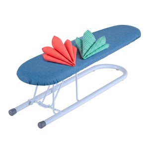 Relaxdays daska za glačanje rukava, površina za glačanje 52 x 12,5 cm, plavo-bijela