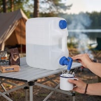 Relaxdays Vízeskanna 25 literes csappal és csavaros kupakkal, BPA-mentes, kempinghez és autóhoz, fehér/átlátszó 2
