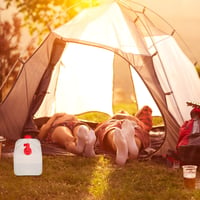 Relaxdays Kanister na vodu s kohútikom, skrutkovací uzáver, kanister na pitnú vodu na kempovanie, 20-litrová nádoba, bez BPA, bielo-červený 2