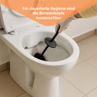 Relaxdays WC garnitura, 67x18x21 cm, čelik i bambus, samostojeći držač toaletnog papira i četka za WC — nepotpun, korišten set (stanje: vidi 2. sliku) 9