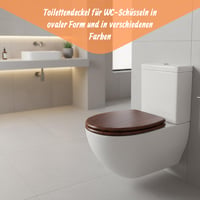 Relaxdays WC-ülőke dupla lágyan záródó mechanizmussal, 37,5 x 43,5 cm, MDF, 150 kg teherbírás, ovális, több színben 2