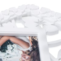 Relaxdays XL fotorámik v tvare srdca, koláž, galéria na stenu, biely, dekoratívny rám na fotografie 7