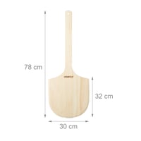 Relaxdays XXL drvena lopata za pizzu s iznimno dugačkom drškom, 1 x 30 x 78 cm, za krušnu peć, od prirodnog drva 4