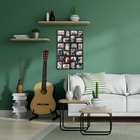 Relaxdays XXL kolážový fotorámik na 24 fotografií, 10x15 cm, formát na výšku alebo na šírku, plast, 53x85 cm, čierny 2