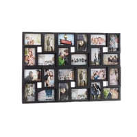 Relaxdays XXL kolážový fotorámik na 24 fotografií, 10x15 cm, formát na výšku alebo na šírku, plast, 53x85 cm, čierny 8