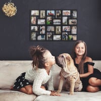 Relaxdays XXL kolážový fotorámik na 24 fotografií, 10x15 cm, formát na výšku alebo na šírku, plast, 53x85 cm, čierny 5