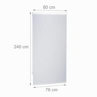 Roleta do sprchy Relaxdays, 80x240 cm, sťahovacia, do sprchy a na vaňu, na strop a okno, vodoodpudivá, biela 4