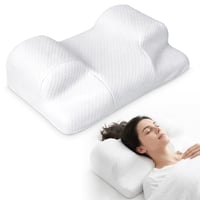 RelaxSleep Premium jastuk za spavanje na leđima - ergonomski jastuk za vrat i jastuk od memorijske pjene za stabilan položaj na leđima, protiv bora, nakon transplantacije kose, operacije nosa i grudi 1