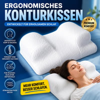 RelaxSleep Premium jastuk za spavanje na leđima - ergonomski jastuk za vrat i jastuk od memorijske pjene za stabilan položaj na leđima, protiv bora, nakon transplantacije kose, operacije nosa i grudi 3