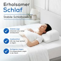 RelaxSleep Premium jastuk za spavanje na leđima - ergonomski jastuk za vrat i jastuk od memorijske pjene za stabilan položaj na leđima, protiv bora, nakon transplantacije kose, operacije nosa i grudi 9